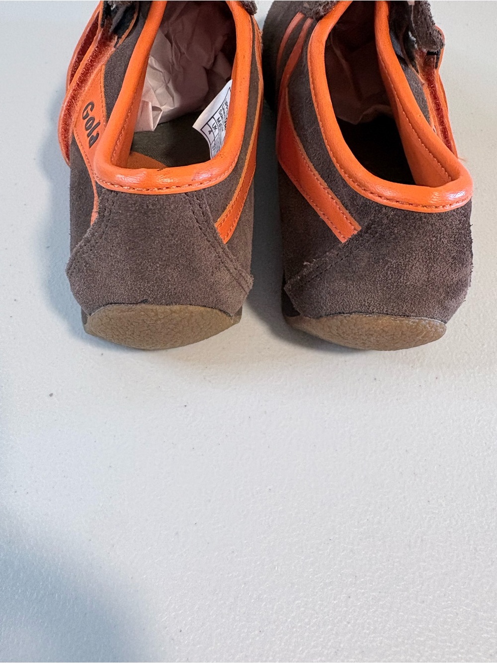 Gola Retro Suede Double Strap Sneakers Brown Orange Trainers Women’s US 6 - Picture 5 of 12